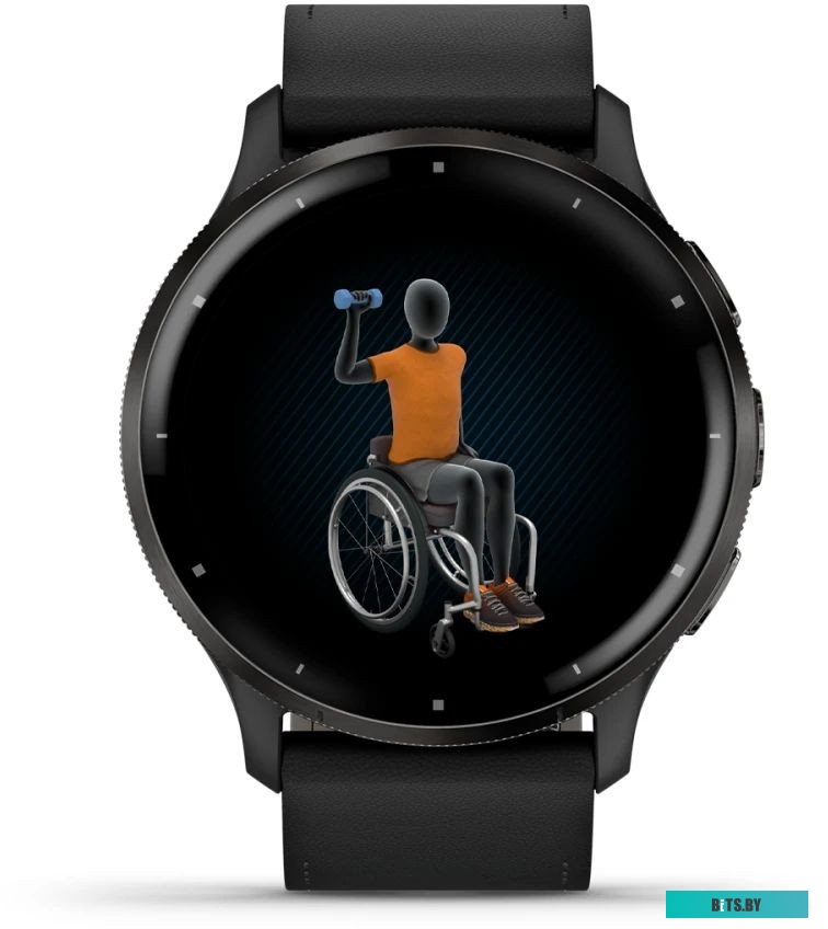 010-02784-52 Garmin Venu 3 (черный, с кожаным ремешком)