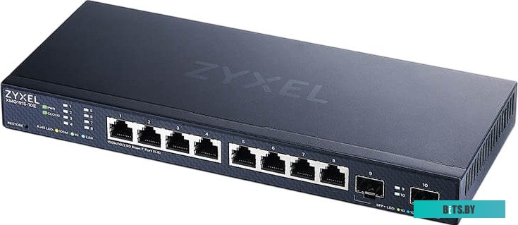 Коммутатор ZYXEL NebulaFlex XMG1915-10E Smart L3 Lite 8xRJ-45: 1/2.5G, 2xSFP+, бесшумный (без вентилятора) XMG1915-10E-EU0101F