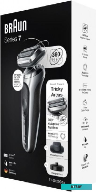 71-S4200CS Электробритва Braun Series 7 71-S4200cs,  черный и серебристый