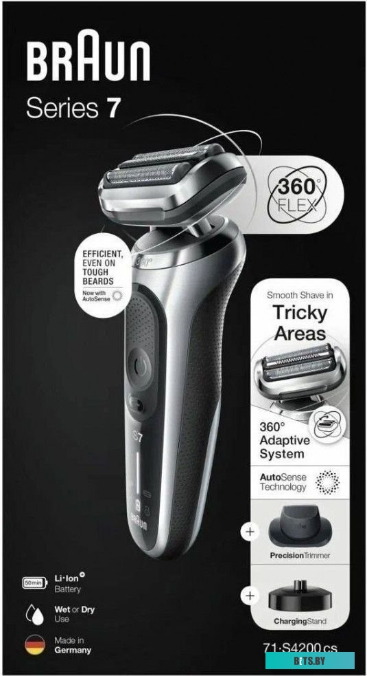 71-S4200CS Электробритва Braun Series 7 71-S4200cs,  черный и серебристый
