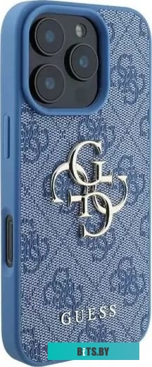 GUHCP16L4GMGBL Guess PU 4G Big metal logo для iPhone 16 Pro GUHCP16L4GMGBL