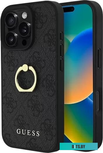 GUHCP16L4GMRGR Guess PU 4G + Ring для iPhone 16 Pro GUHCP16L4GMRGR