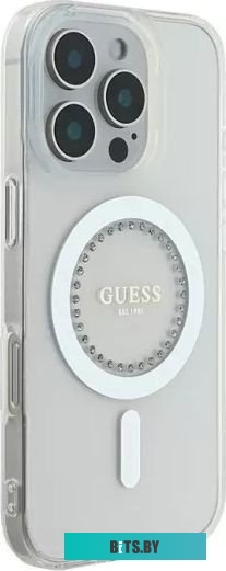 GUHMP16LPFTDTEH Guess PC/TPU Diamond Rhinestone Circle (MagSafe) для iPhone 16 Pro GUHMP16LPFTDTEH