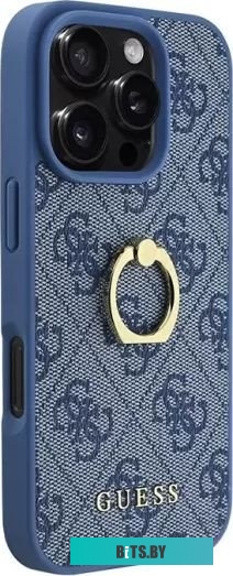 GUHCP16L4GMRBL Guess PU 4G + Ring для iPhone 16 Pro GUHCP16L4GMRBL