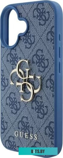 GUHCP16S4GMGBL Guess PU 4G Big metal logo для iPhone 16 GUHCP16S4GMGBL
