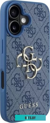 GUHCP16S4GMGBL Guess PU 4G Big metal logo для iPhone 16 GUHCP16S4GMGBL