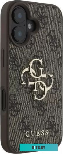 GUHCP16S4GMGBR Guess PU 4G Big metal logo для iPhone 16 GUHCP16S4GMGBR