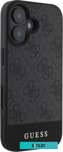 GUHCP16SG4GLGR Guess PU 4G Bottom stripe Metal logo для iPhone 16 GUHCP16SG4GLGR