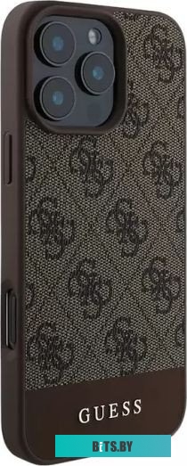 GUHCP16LG4GLBR Guess PU 4G Bottom stripe Metal logo для iPhone 16 Pro GUHCP16LG4GLBR