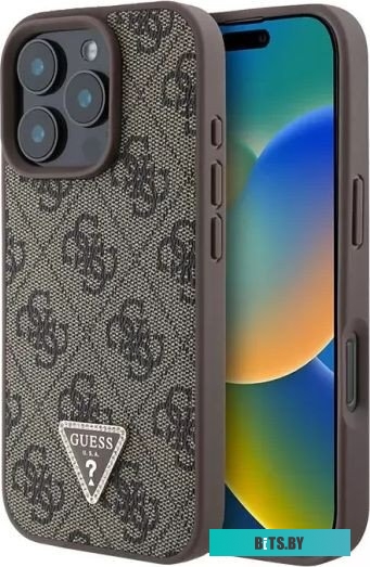 GUHCP16LP4TDPW Guess PU 4G Triangle Diamond metal logo для iPhone 16 Pro GUHCP16LP4TDPW