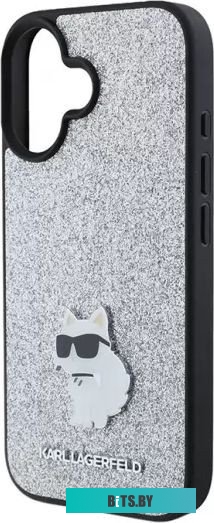 KLHCP16SGCNPSG Lagerfeld Fixed glitters NFT Choupette Metal pin для iPhone 16 KLHCP16SGCNPSG