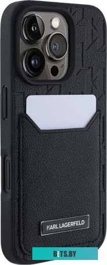 KLHCP16XPGKHPRPK Lagerfeld Cardslot PU Grained Monogram with Pocket для iPhone 16 Pro Max KLHCP16XPGKHPRPK
