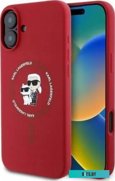 KLHMP16SSCMKCRHR Lagerfeld Liquid Silicone NFT Karl & Choupette (MagSafe) для iPhone 16 KLHMP16SSCMKCRHR
