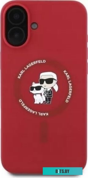 KLHMP16SSCMKCRHR Lagerfeld Liquid Silicone NFT Karl & Choupette (MagSafe) для iPhone 16 KLHMP16SSCMKCRHR