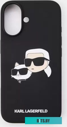 KLHMP16SSKCHPPLK Lagerfeld Liquid Silicone NFT Karl & Choupette Heads (MagSafe) для iPhone 16 KLHMP16SSKCHPPLK
