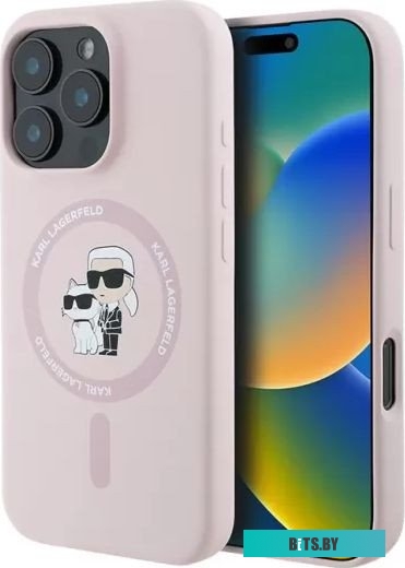 KLHMP16XSCMKCRHP Lagerfeld Liquid Silicone NFT Karl & Choupette (MagSafe) для iPhone 16 Pro Max KLHMP16XSCMKCRHP