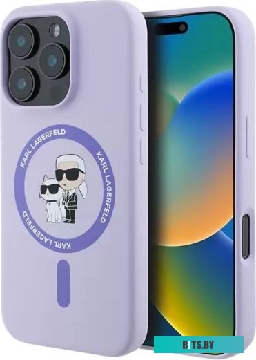 KLHMP16XSCMKCRHU Lagerfeld Liquid Silicone NFT Karl & Choupette (MagSafe) для iPhone 16 Pro Max KLHMP16XSCMKCRHU