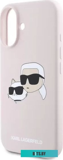 KLHMP16SSKCHPPLP Lagerfeld Liquid Silicone NFT Karl & Choupette Heads (MagSafe) для iPhone 16 KLHMP16SSKCHPPLP