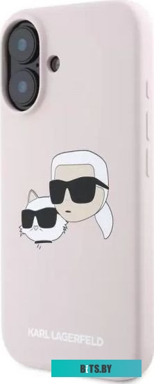 KLHMP16SSKCHPPLP Lagerfeld Liquid Silicone NFT Karl & Choupette Heads (MagSafe) для iPhone 16 KLHMP16SSKCHPPLP