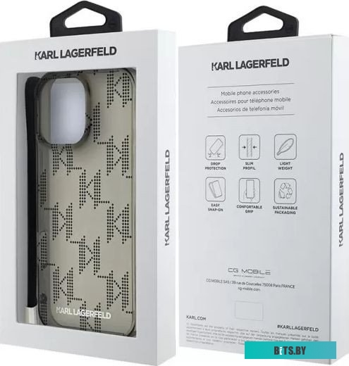 KLHCP16XHKDPNSK Lagerfeld PC/TPU Monogram для iPhone 16 Pro Max KLHCP16XHKDPNSK