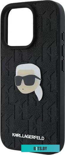 KLHCP16XPGKLKIPK Lagerfeld PU Grained Monogram NFT Karl metal Head для iPhone 16 Pro Max KLHCP16XPGKLKIPK