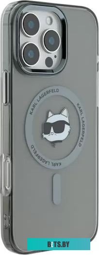 KLHMP16XHLSCHK Lagerfeld PC/TPU NFT Choupette Head Metal camera (MagSafe) для iPhone 16 Pro Max KLHMP16XHLSCHK