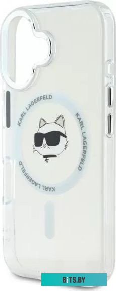 KLHMP16SHLSCHH Lagerfeld PC/TPU NFT Choupette Head Metal camera (MagSafe) для iPhone 16 KLHMP16SHLSCHH