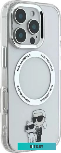 KLHMP16XHNKCIT Lagerfeld PC/TPU NFT Karl & Choupette Metal ring (MagSafe) для iPhone 16 Pro Max KLHMP16XHNKCIT