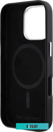 KLHMP16LPGMSRPK Lagerfeld PU Grained Full Wrapped & Metal Camera (MagSafe) для iPhone 16 Pro KLHMP16LPGMSRPK
