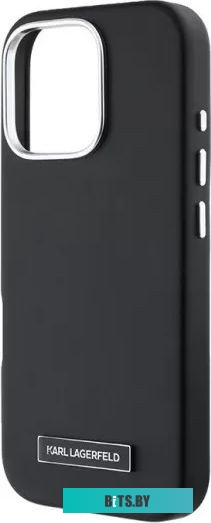 KLHMP16LPGMSRPK Lagerfeld PU Grained Full Wrapped & Metal Camera (MagSafe) для iPhone 16 Pro KLHMP16LPGMSRPK