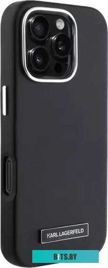 KLHMP16LPGMSRPK Lagerfeld PU Grained Full Wrapped & Metal Camera (MagSafe) для iPhone 16 Pro KLHMP16LPGMSRPK