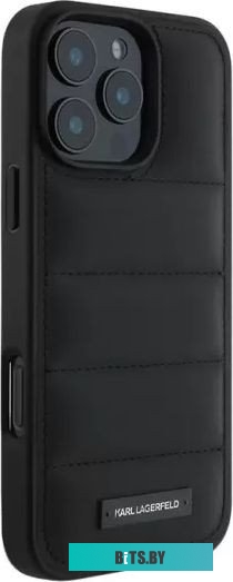 KLHCP16XPSQAK Lagerfeld PU Quilted Metal logo для iPhone 16 Pro Max KLHCP16XPSQAK