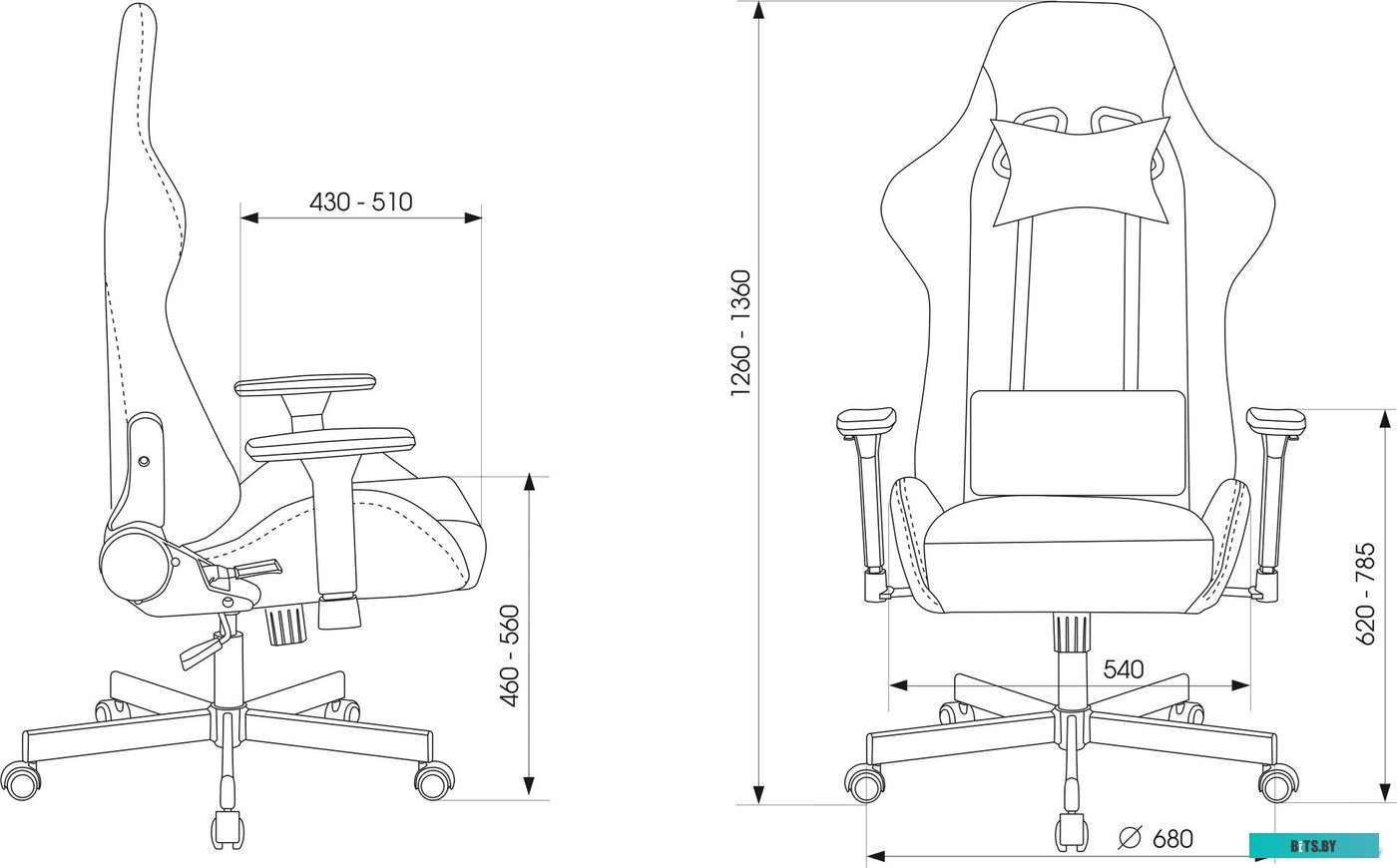 Офисное кресло (Стул) Бюрократ Armor (черный/оранжевый) <KNIGHT ARMOR BO>