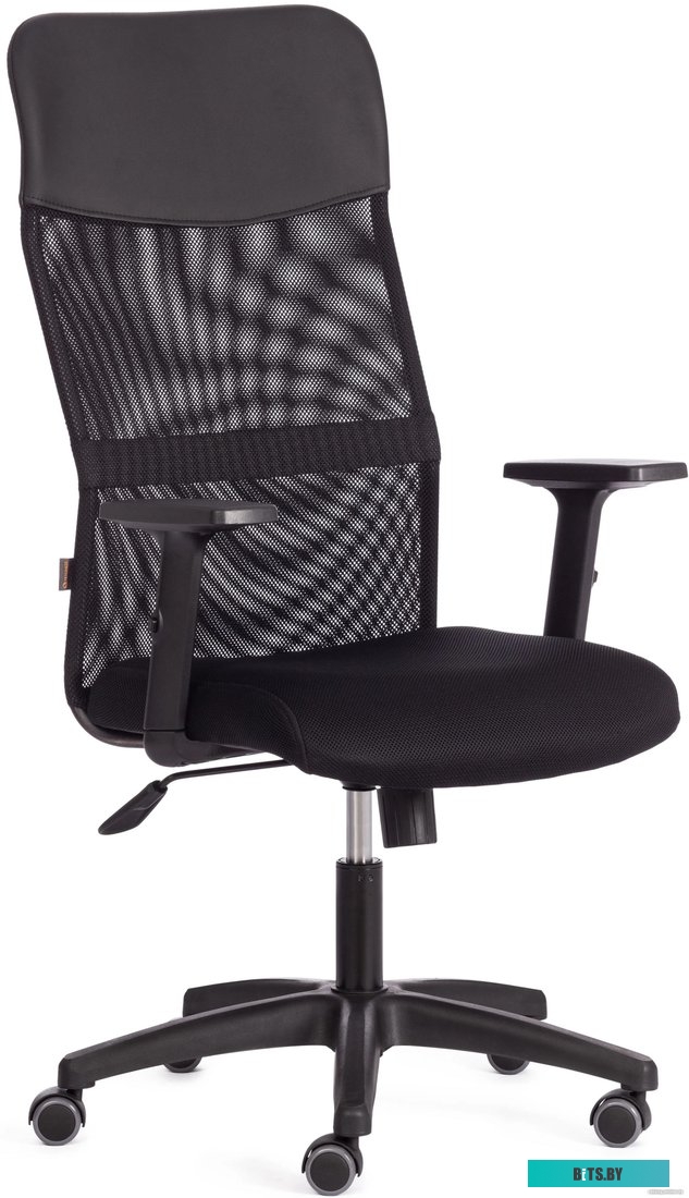 20536, 4610095493609 TetChair Practic Plt кожзам/ткань (черный)