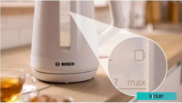 TWK1M121 Чайник электрический Bosch TWK1M121 1.7л. 2400Вт белый корпус: пластик