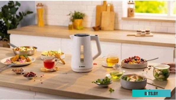 TWK1M121 Чайник электрический Bosch TWK1M121 1.7л. 2400Вт белый корпус: пластик