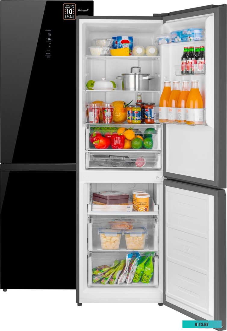 WRK 185 Total NoFrost Inverter Black Glass Weissgauff WRK 185 Total NoFrost Inverter Black Glass