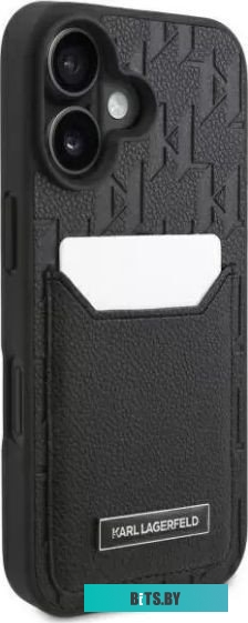 KLHCP16SPGKHPRPK Lagerfeld Cardslot PU Grained Monogram with Pocket для iPhone 16 KLHCP16SPGKHPRPK
