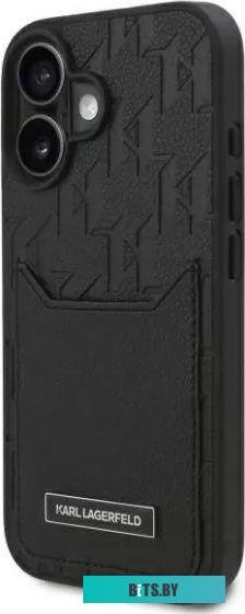 KLHCP16SPGKHPRPK Lagerfeld Cardslot PU Grained Monogram with Pocket для iPhone 16 KLHCP16SPGKHPRPK