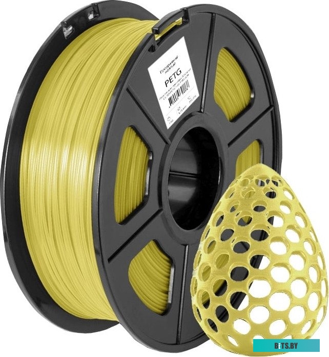 Пластик для принтера 3D Cactus CS-3D-PETG-1KG-YELLOW PETG d1.75мм 1кг L316м 1цв. CS-3D-PETG-1KG-YELLOW