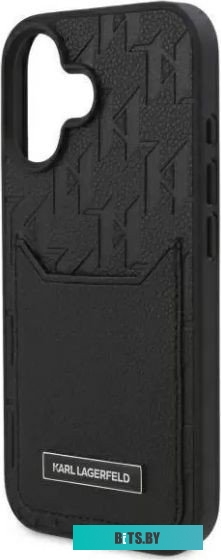 KLHCP16SPGKHPRPK Lagerfeld Cardslot PU Grained Monogram with Pocket для iPhone 16 KLHCP16SPGKHPRPK