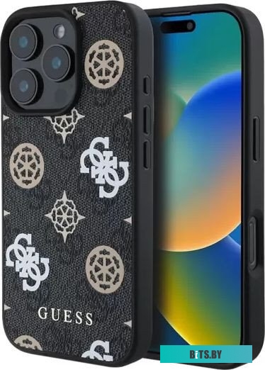 GUHMP16LP4PWPK Guess PU 4G Colored Peony (MagSafe) для iPhone 16 Pro GUHMP16LP4PWPK