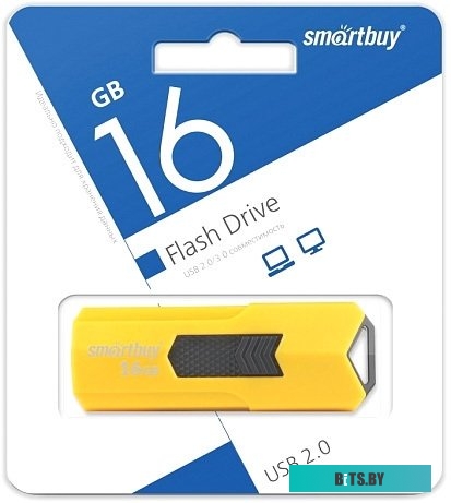 USB накопитель (Флешка) Smart Buy Stream 16GB (желтый) <SB16GBST-Y>