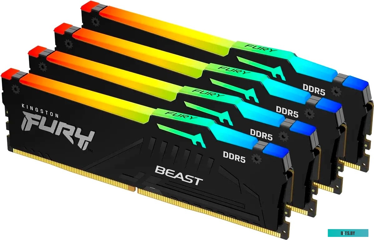 Оперативная память Kingston Fury Beast KF552C40BBAK4-128 DDR5 128ГБ (4x32ГБ) 5200МГц DIMM
