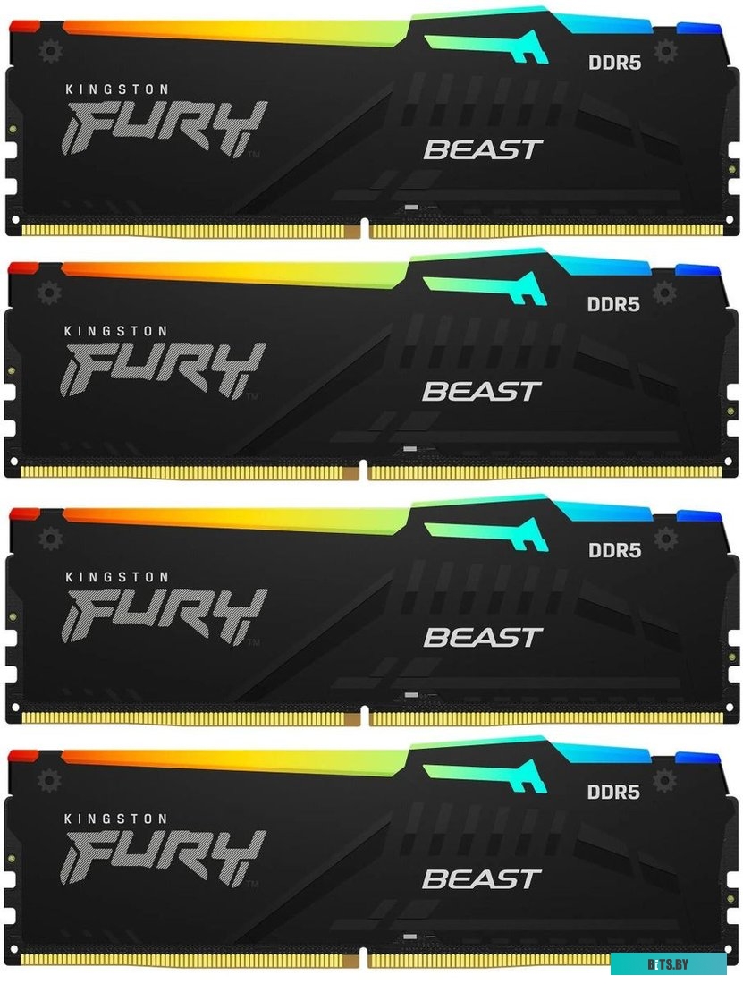 Оперативная память Kingston Fury Beast KF552C40BBAK4-128 DDR5 128ГБ (4x32ГБ) 5200МГц DIMM