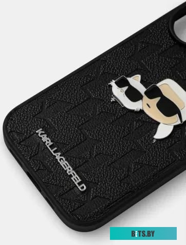 KLHCP16SPGKLKCPK Lagerfeld PU Grained Monogram NFT Karl&Choupette metal Heads для iPhone 16 KLHCP16SPGKLKCPK