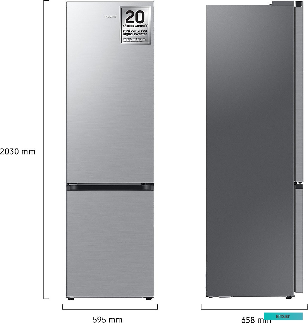 Холодильник Samsung RB38C600DSA/EF 2-хкамерн. серебристый RB38C600DSA/EF