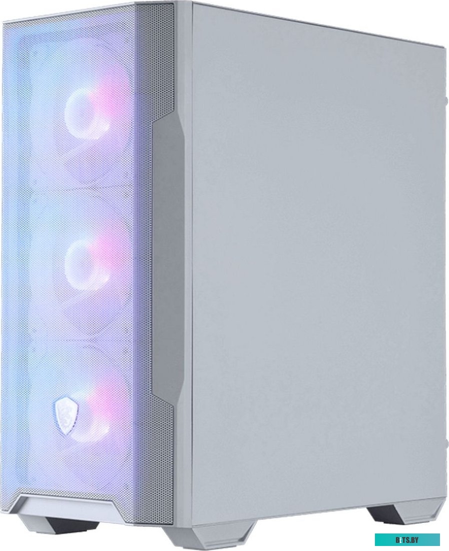 Корпус MSI MAG FORGE M100R WHITE Mini-Tower, MATX, 1xUSB 3.0, 2xUSB 2.0, 4x120mm ARGB Fan, ARGB Control Board, Tempered Glass Window, Brown Box (93222