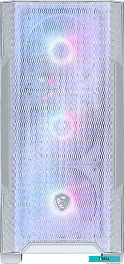 Корпус MSI MAG FORGE M100R WHITE Mini-Tower, MATX, 1xUSB 3.0, 2xUSB 2.0, 4x120mm ARGB Fan, ARGB Control Board, Tempered Glass Window, Brown Box (93222