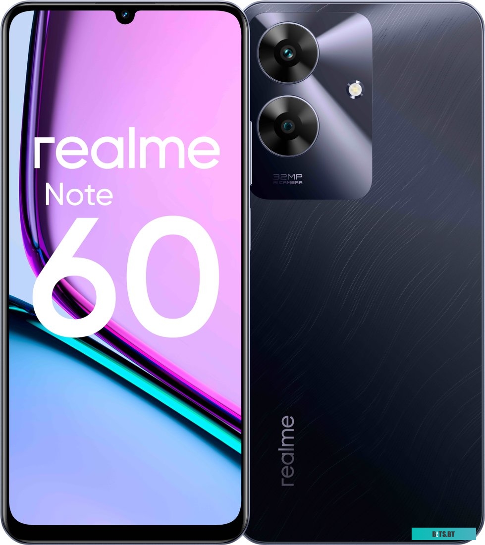 Смартфон Realme RMX3933 Note 60 128Gb 6Gb черный моноблок 6941764443907